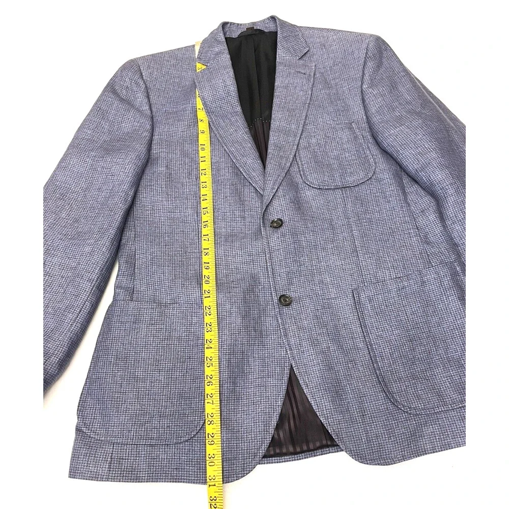 Kroon Men's Sports Jacket Coat 42 R Blazer Blue 2 Button Double Vent Lined